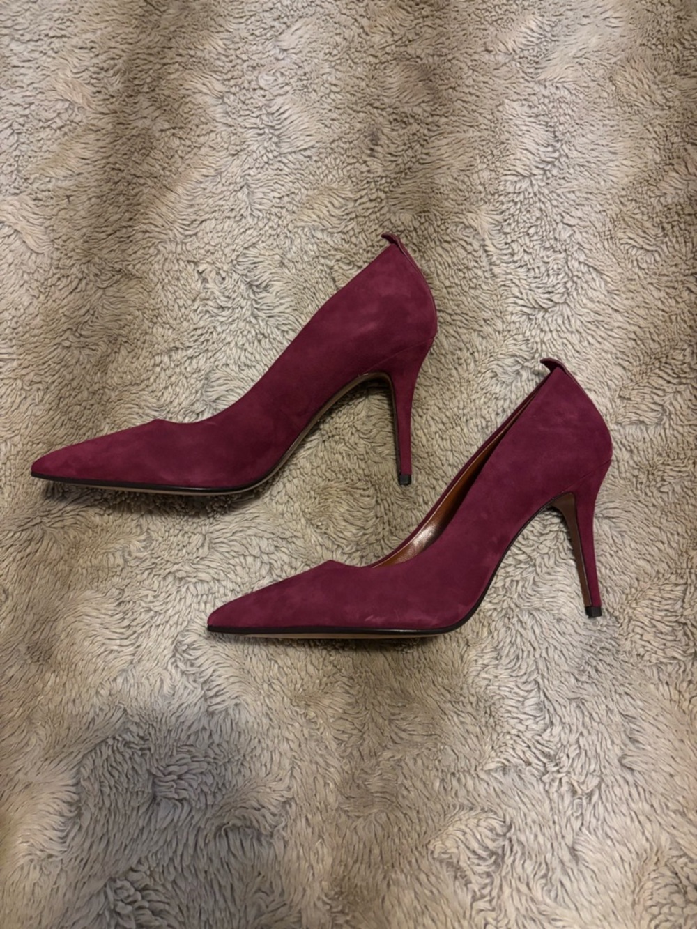 Coach Waverly Pink Suede Heels - NEW - Size 7